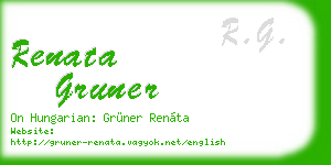 renata gruner business card